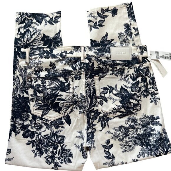 ⭐️ Rare ERDEM Designer Oliver Floral Print Denim Jeans Men's Straight Leg SZ 36 - Picture 5 of 14